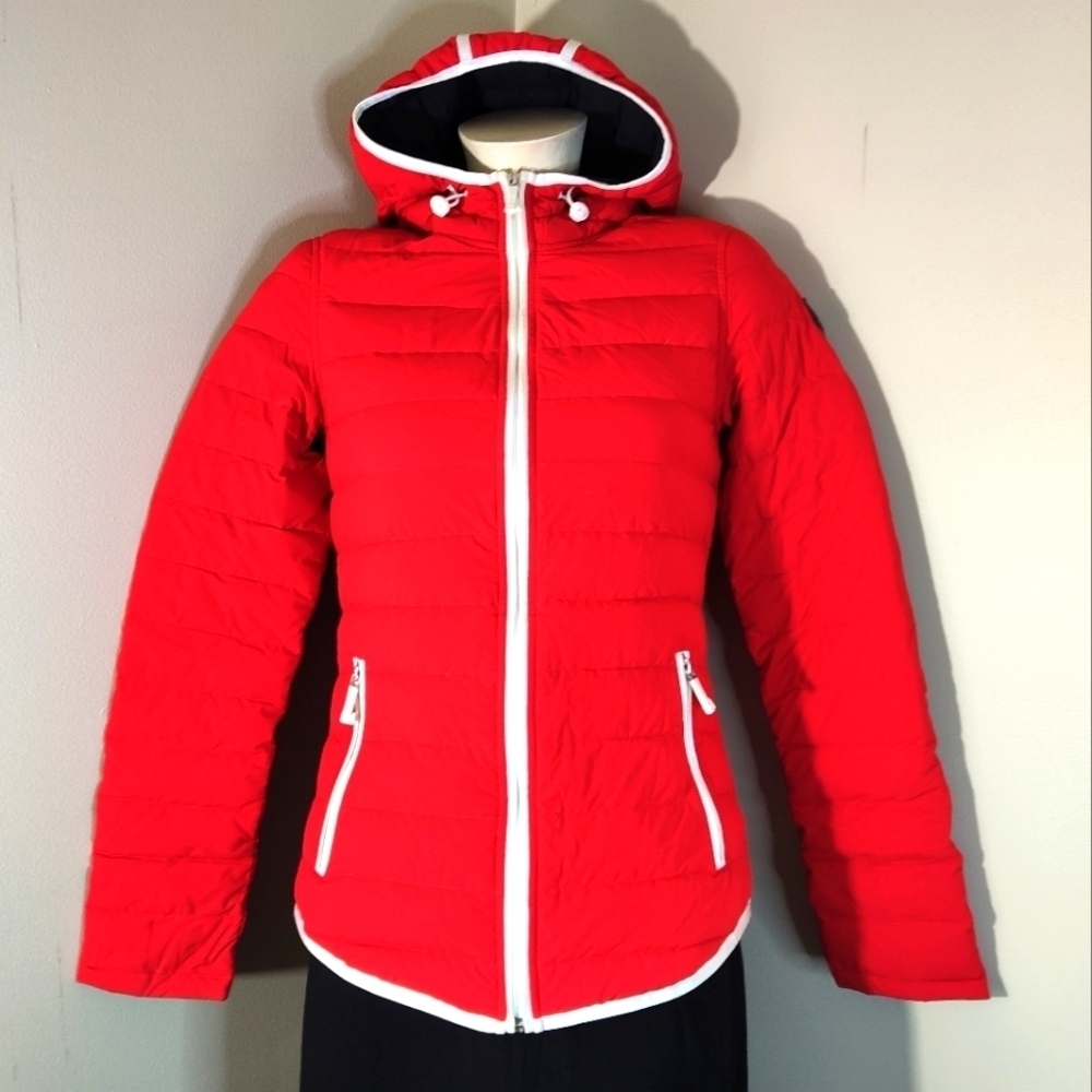 Moose Knuckles Red Redpath Hooded Down Jacket M - Picture 2 of 15